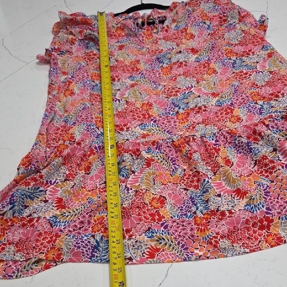 Chic Floral Mini Dress with Ruffles Sz XL Gentle Used Excellent Conditions - Picture 11 of 11